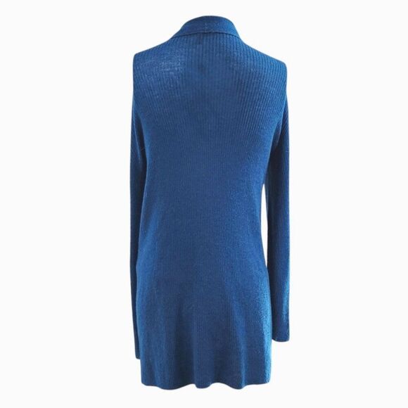 NWT NEIMAN MARCUS 100% Cashmere Open Front Cardigan XL Patch Pocket Long Sweater - Picture 3 of 9